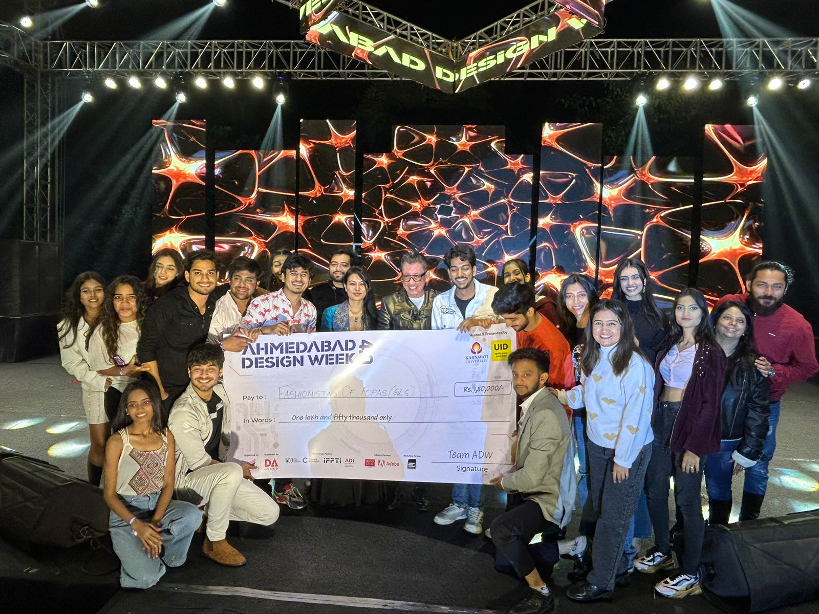 Winners at Ahmedabad 4.0 Fashion design week celebration and competition, Karnavati University