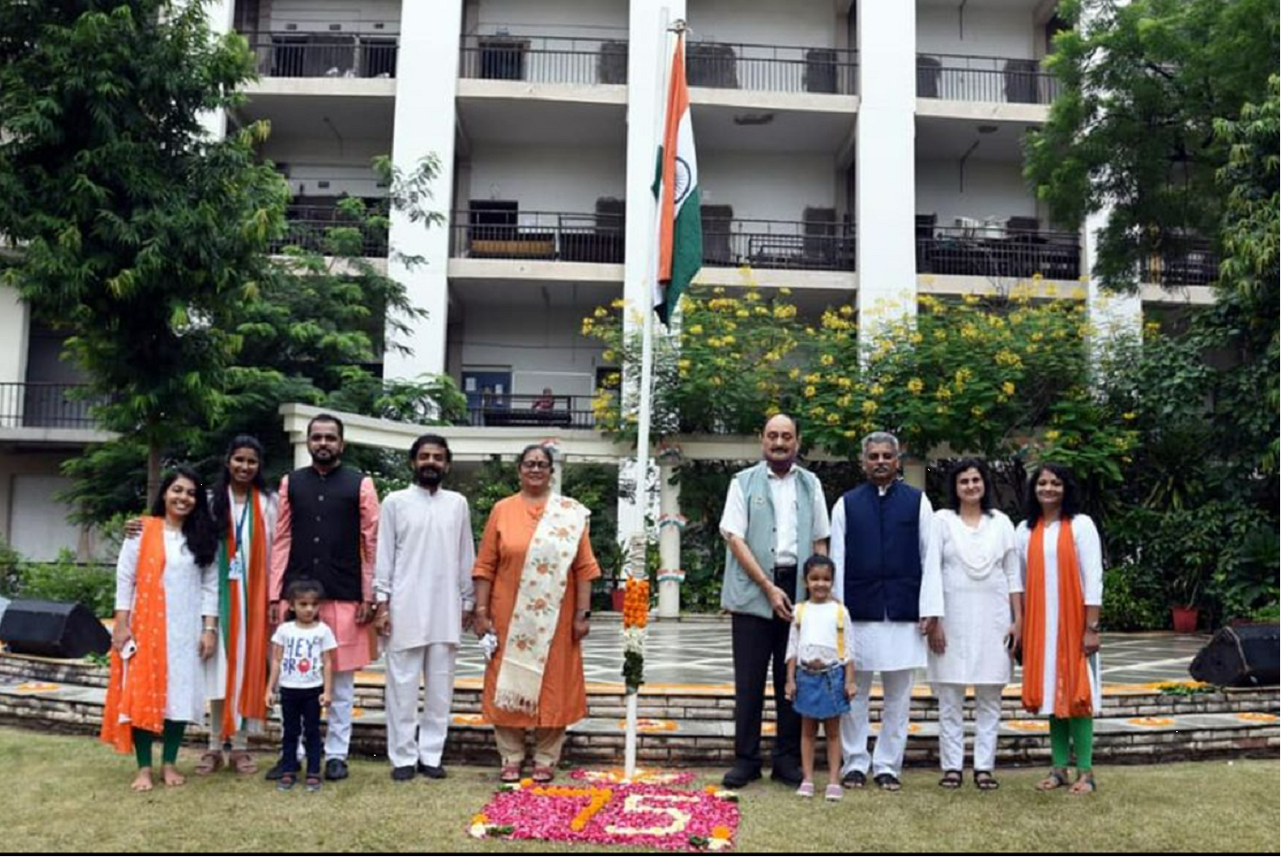 Flag hoisting ceremony