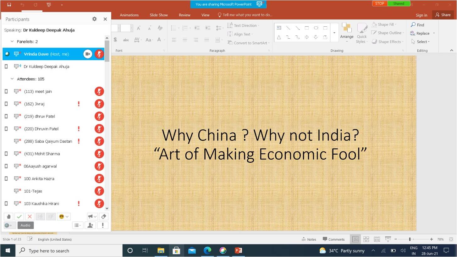 Why China? Why Not India? Art of Making Economic Fool