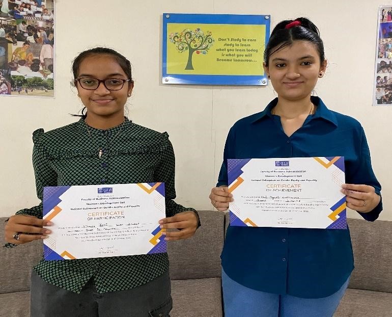 Ms. Ayushi Soni and Ms. Vishwa Joshi
